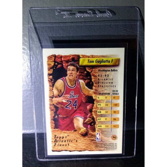 1993-94 Topps Finest Tom Gugliotta #96 Atlantic's Finest Basketball Card - Picture 2 of 2